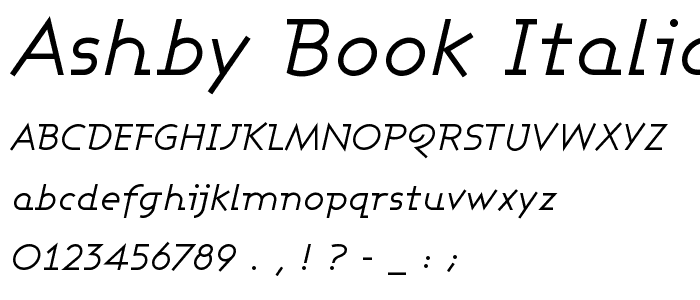 Ashby Book Italic font